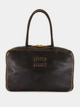 Miu Miu Coffee Brown Beau Nappa Leather Bag