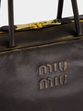 Miu Miu Coffee Brown Beau Nappa Leather Bag