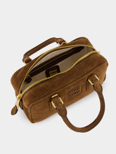 Miu Miu Cocoa Brown Suede Arcadie Top-Handle Bag