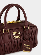 Miu Miu Burgundy Arcadie Matelassé Nappa Bag