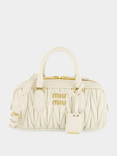 Miu Miu White Arcadie Matelassé Leather Small Bag