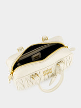 Miu Miu White Arcadie Matelassé Leather Small Bag