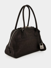 Miu Miu Black Small Vivant Nappa Leather Bowling Bag