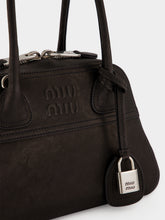 Miu Miu Black Small Vivant Nappa Leather Bowling Bag
