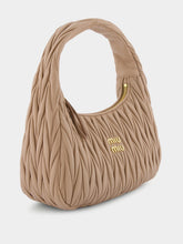 Miu Miu Wander Matelassé Beige Shoulder Bag