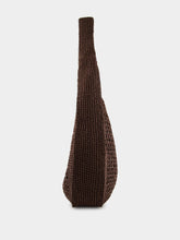 Miu Miu Cocoa Brown Raffia-Effect Woven Hobo Bag