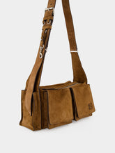 Miu Miu Cocoa Utilitaire Suede Shoulder Bag