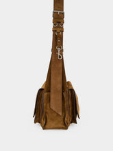 Miu Miu Cocoa Utilitaire Suede Shoulder Bag