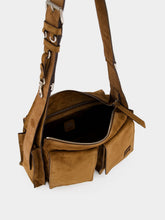 Miu Miu Cocoa Utilitaire Suede Shoulder Bag