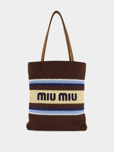 Miu Miu Raffia-Effect Woven Tote Bag