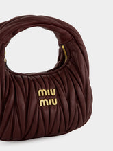 Miu Miu Bordeaux Wander Matelassé Nappa Mini Hobo Bag