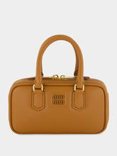 Miu Miu Cognac Brown Arcadie Leather Mini Bag