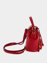 Miu Miu Red Calf Leather Bucket Backpack