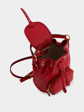 Miu Miu Red Calf Leather Bucket Backpack