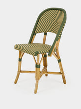 L.Drucker Olive Green Chambord Rattan Dining Chair