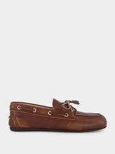 Miu Miu Sienna Brown Unlined Bleached Leather Boat Shoes