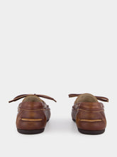 Miu Miu Sienna Brown Unlined Bleached Leather Boat Shoes
