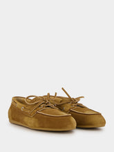 Miu Miu Cinnamon Faded Suede Boat Loafers