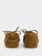 Miu Miu Cinnamon Faded Suede Boat Loafers