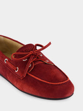 Miu Miu Red Calf Leather Moccasins with Laces