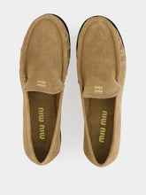 Miu Miu Brown Suede Loafers