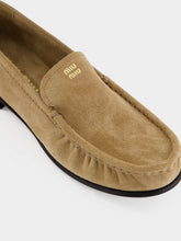 Miu Miu Brown Suede Loafers
