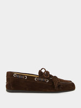 Miu Miu Brown Suede Tassel Loafers