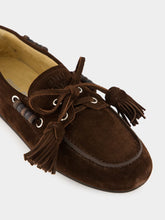 Miu Miu Brown Suede Tassel Loafers