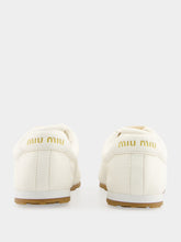 Miu Miu Ivory Plume Nappa Leather Sneakers