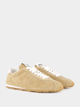 Miu Miu Desert Beige Plume Suede Sneakers