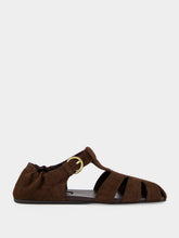 Miu Miu Brown Suede Fisherman Sandals
