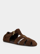 Miu Miu Brown Suede Fisherman Sandals