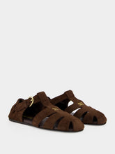Miu Miu Brown Suede Fisherman Sandals