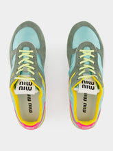 Miu Miu Anise and Fuchsia Gymnasium Technical Sneakers