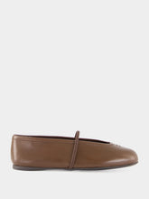 Miu Miu Dark Brown Nappa Leather Ballerinas