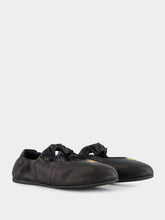 Miu Miu Black Nappa Leather Ballerinas