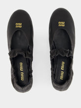 Miu Miu Black Nappa Leather Ballerinas