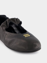 Miu Miu Black Nappa Leather Ballerinas