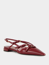 Crimson Patent Slingback Ballerinas