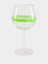 Vetreria Murano Green Stripe Design Wine Glass