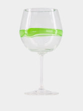 Vetreria Murano Green Stripe Design Wine Glass