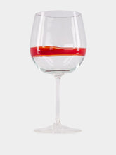Vetreria Murano Red Stripe Design Wine Glass