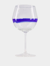 Vetreria Murano Royal Blue Stripe Design Wine Glass