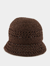 Miu Miu Cocoa Brown Woven Fabric Hat