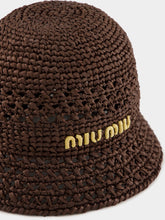 Miu Miu Cocoa Brown Woven Fabric Hat