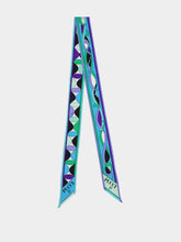 Pucci Green and Lilac Silk Twill Printed Stole