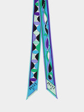 Pucci Green and Lilac Silk Twill Printed Stole