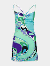Pucci Iride Print Silk Mini Dress with Straps