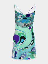 Pucci Iride Print Silk Mini Dress with Straps