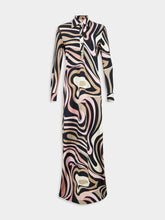 Pucci Marmo Print Long Fitted Dress